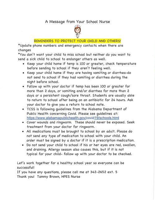A Message from Nurse Brown